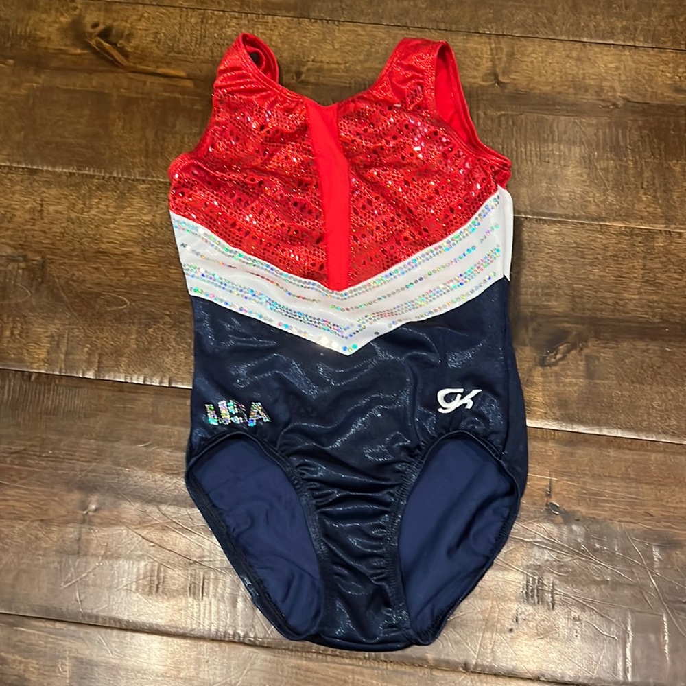 Gold Over American Tour leotard